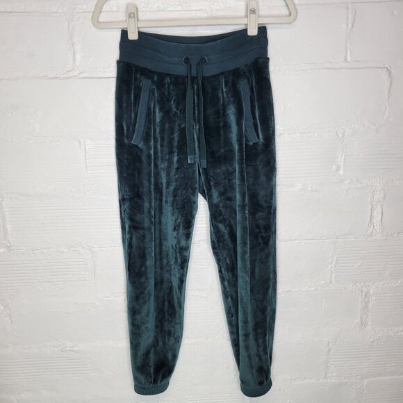 Athleta Pants - Athleta Women's XXS Double Cozy Karma Jogger Green Fleece Lined Pull On